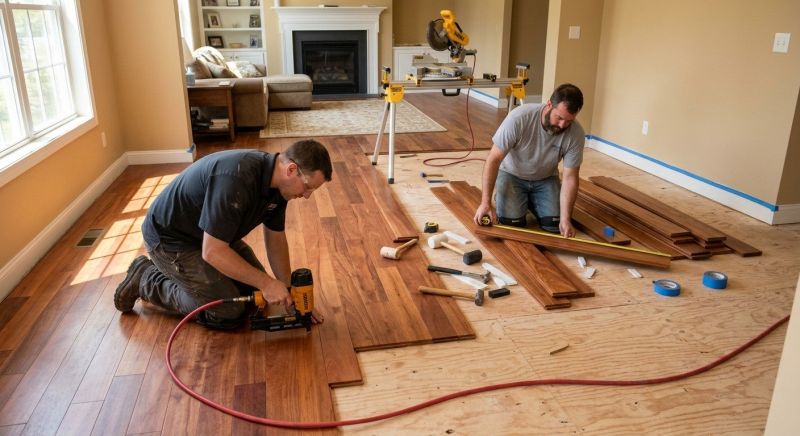 Cherry Floor Installation in Seaford, DE