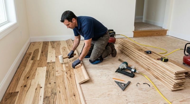 Hickory Floor Installation in Lewes, DE