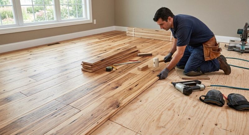 Hickory Floor Installation in Lewes, DE