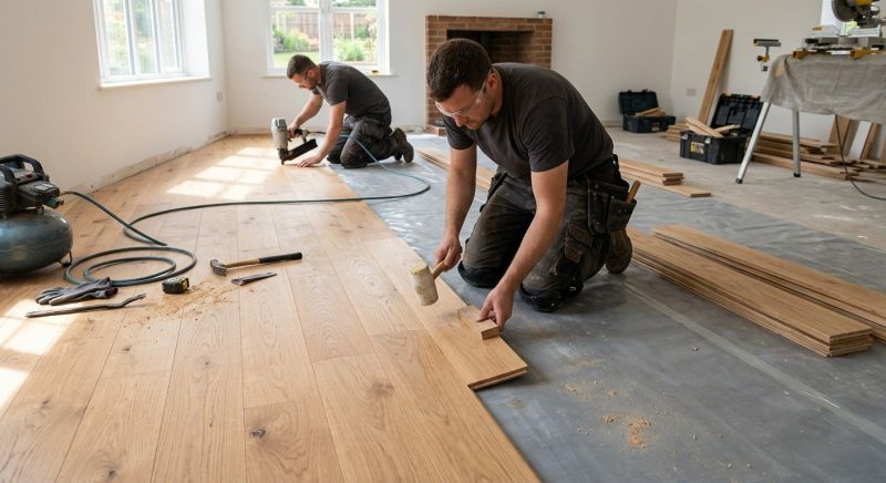 Oak Floor Installation in Houston, DE