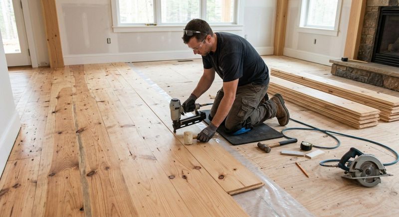 Pine Floor Installation in Lewes, DE