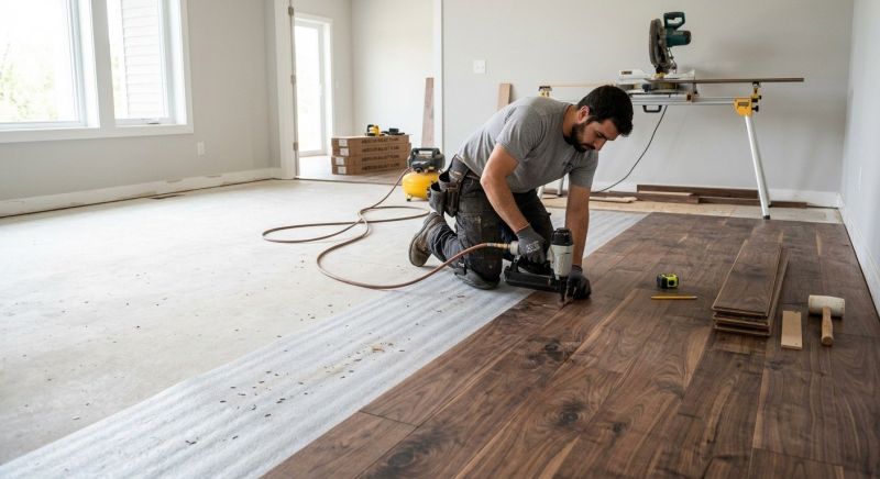 Walnut Flooring Installation in Lewes, DE