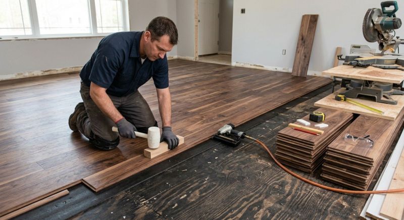 Walnut Flooring Installation in Lewes, DE