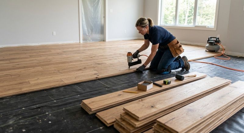Wide Plank Floor Installation in Lewes, DE